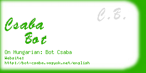 csaba bot business card